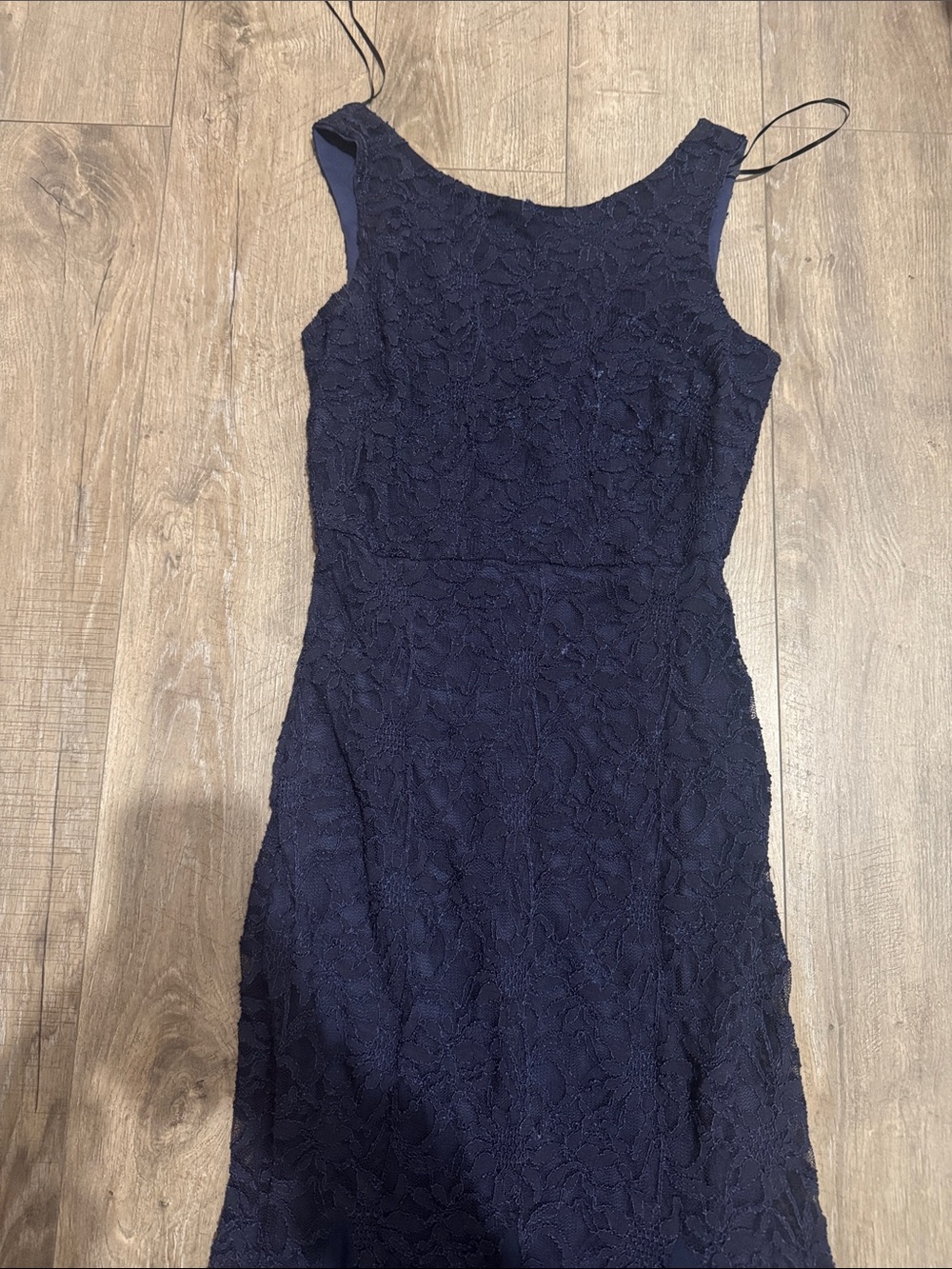 Signature by Sangria Dark Navy Lace Maxi Dress